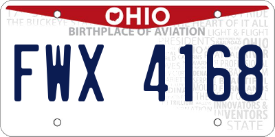 OH license plate FWX4168