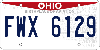 OH license plate FWX6129