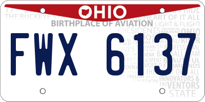 OH license plate FWX6137