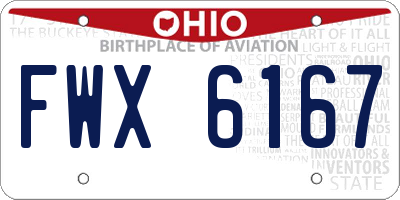 OH license plate FWX6167