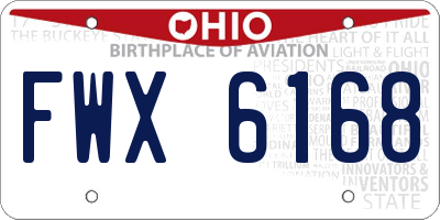 OH license plate FWX6168