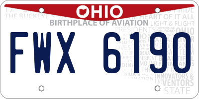 OH license plate FWX6190
