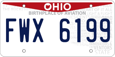 OH license plate FWX6199