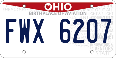 OH license plate FWX6207