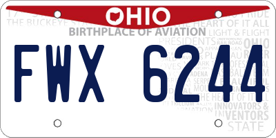 OH license plate FWX6244