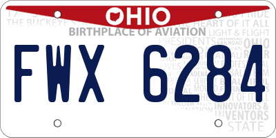 OH license plate FWX6284