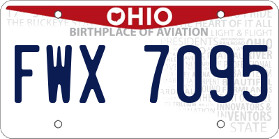 OH license plate FWX7095