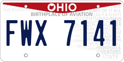 OH license plate FWX7141