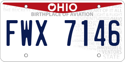 OH license plate FWX7146