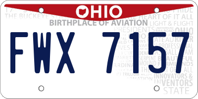 OH license plate FWX7157