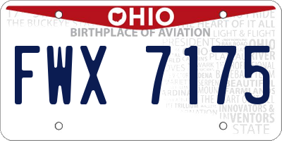 OH license plate FWX7175