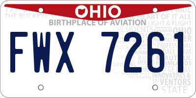 OH license plate FWX7261