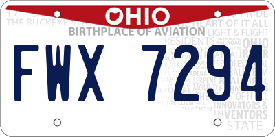 OH license plate FWX7294