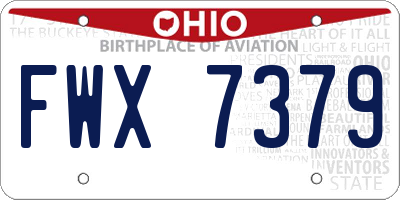 OH license plate FWX7379