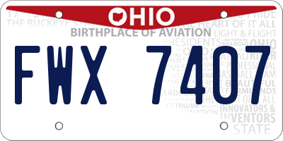 OH license plate FWX7407
