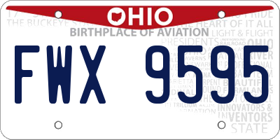 OH license plate FWX9595