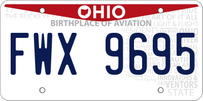 OH license plate FWX9695