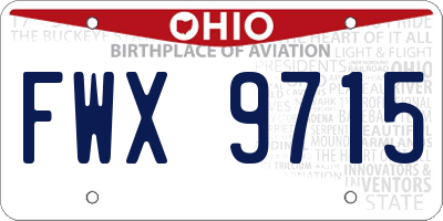 OH license plate FWX9715