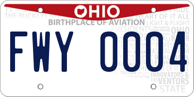 OH license plate FWY0004