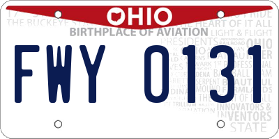 OH license plate FWY0131