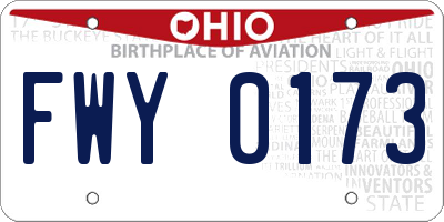 OH license plate FWY0173