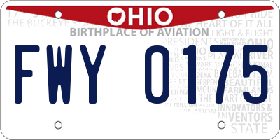 OH license plate FWY0175