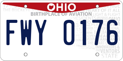 OH license plate FWY0176