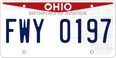 OH license plate FWY0197