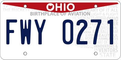 OH license plate FWY0271