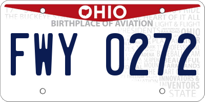 OH license plate FWY0272