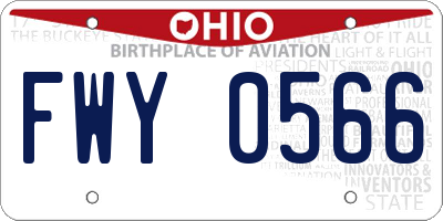 OH license plate FWY0566