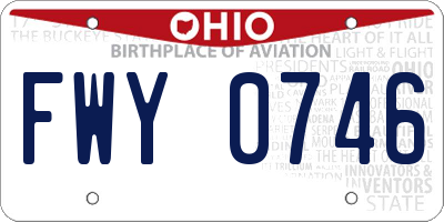 OH license plate FWY0746