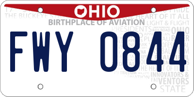 OH license plate FWY0844