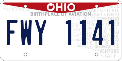 OH license plate FWY1141