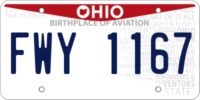 OH license plate FWY1167