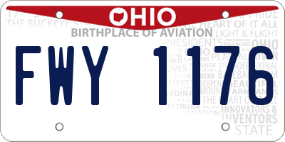 OH license plate FWY1176