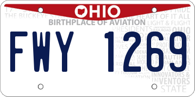 OH license plate FWY1269