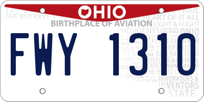 OH license plate FWY1310