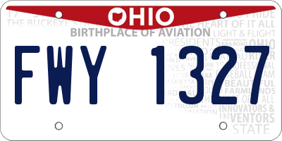 OH license plate FWY1327