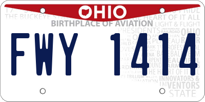 OH license plate FWY1414