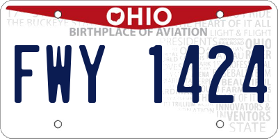 OH license plate FWY1424