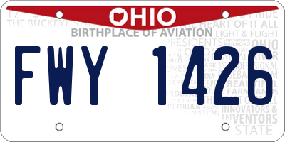 OH license plate FWY1426