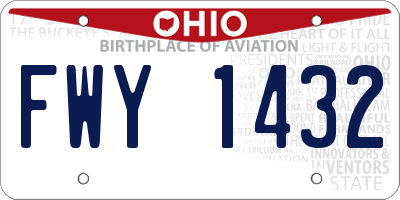 OH license plate FWY1432