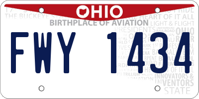 OH license plate FWY1434