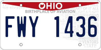 OH license plate FWY1436