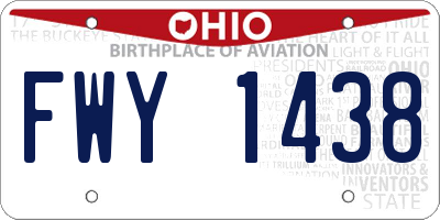 OH license plate FWY1438