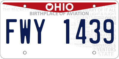 OH license plate FWY1439