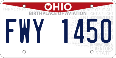 OH license plate FWY1450