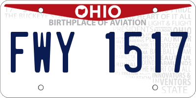 OH license plate FWY1517