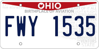 OH license plate FWY1535